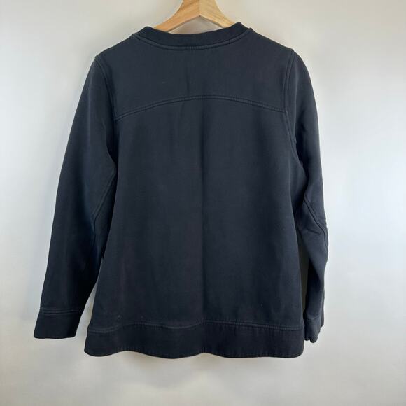 Lululemon Quilted Black Crew Pullover Be True Fleece Sweatshirt Womens Size 10 - Picture 7 of 11